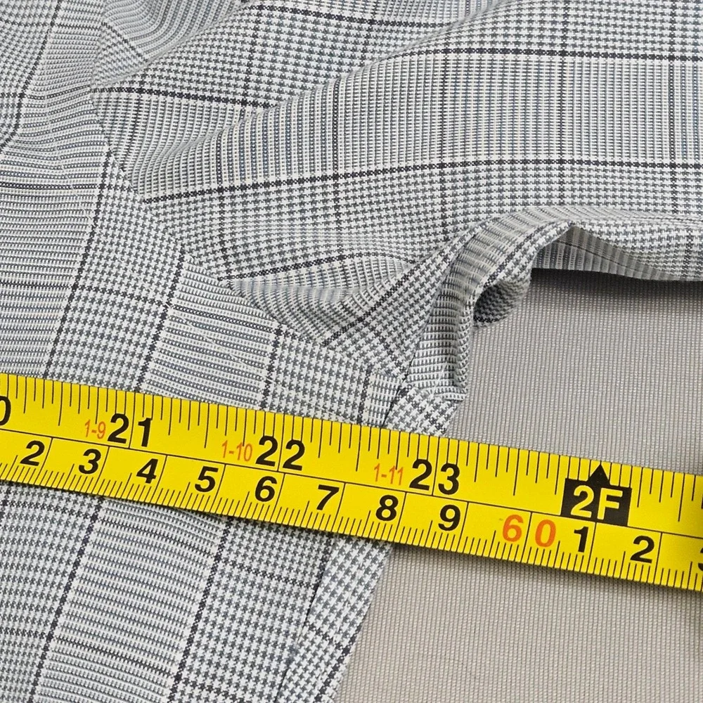 Brooks Brothers Milano Fit Plaid Dress Shirt Blue Gray Quiet Luxury  Ivy 16 34 - Picture 9 of 12